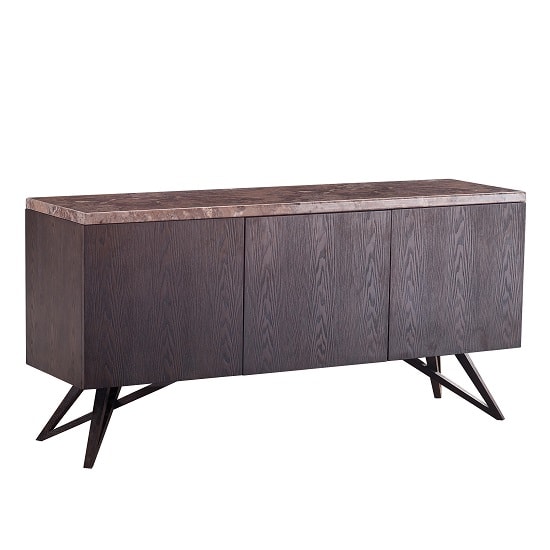 Zara Wooden Sideboard In Imperial Gold Marble Top 32562