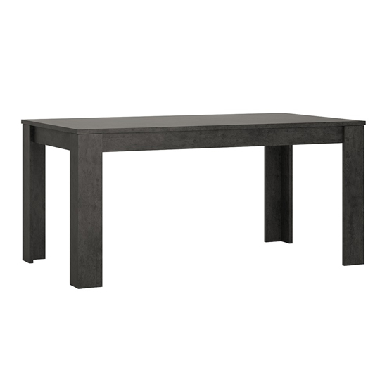 Photo of Zinger wooden extending dining table in slate grey