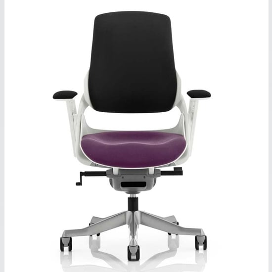 Read more about Zure black back office chair with tansy purple seat