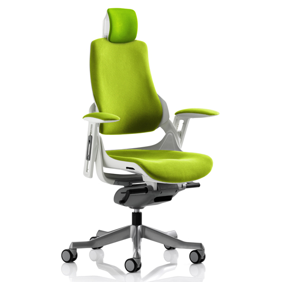 Read more about Zure executive headrest office chair in myrrh green