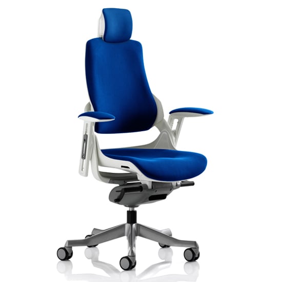 Read more about Zure executive headrest office chair in stevia blue