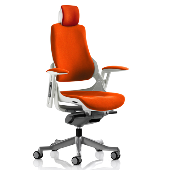 Read more about Zure executive headrest office chair in tabasco red