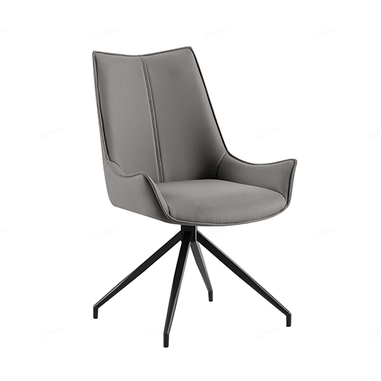 Read more about Zurich faux leather dining chair in grey